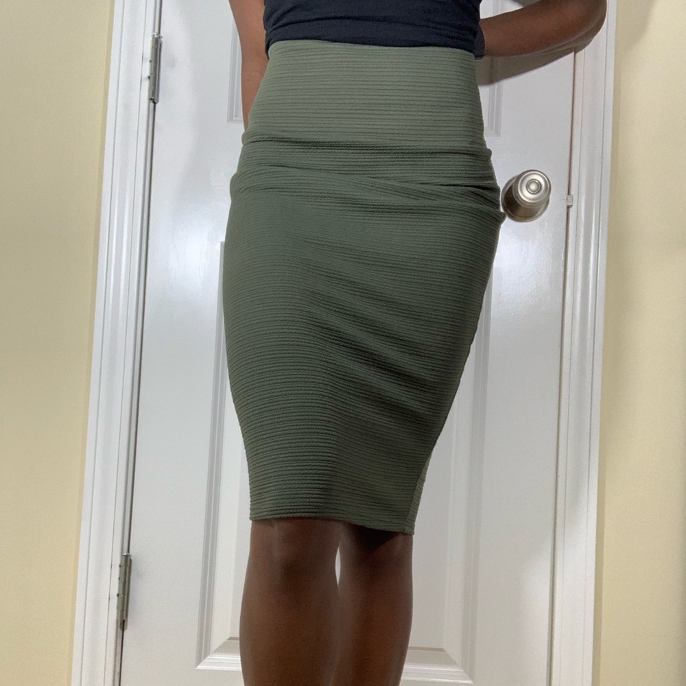 Olive Pencil Skirt